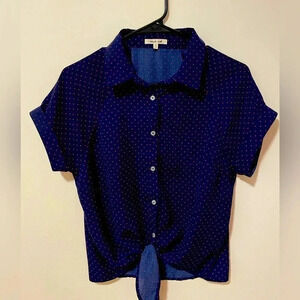 Cute Little Polka Dot Top Bleuh Ceil W’s S